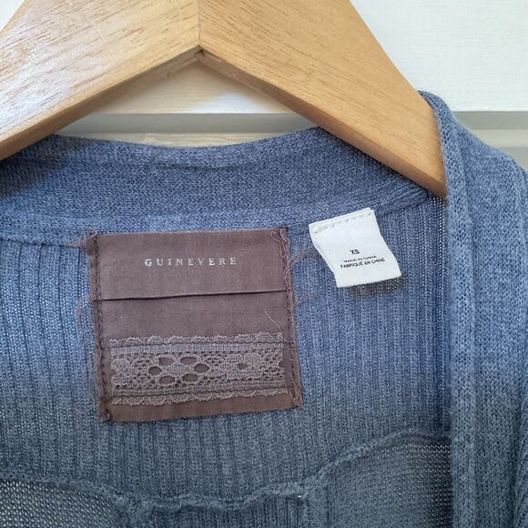 Anthropologie Guinevere Women’s Waterfall Cardigan, Open Front, Blue, Size XS - Picture 6 of 12